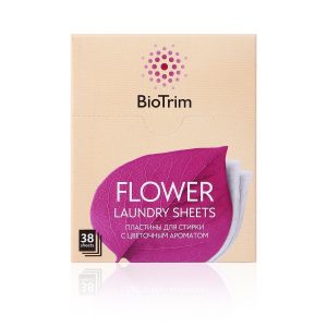 Пластины для стирки сильных загрязнений BioTrim FLOWER, 38 шт.